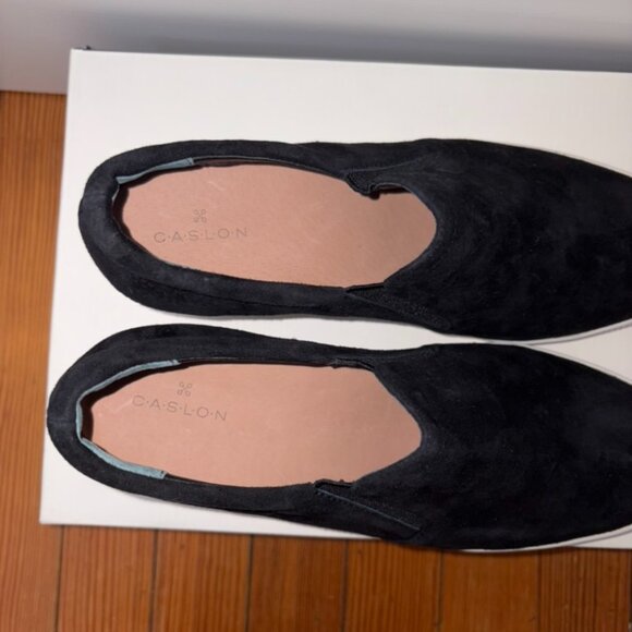 Caslon Black Suede Wedge Slipons/Sneakers - Picture 7 of 14